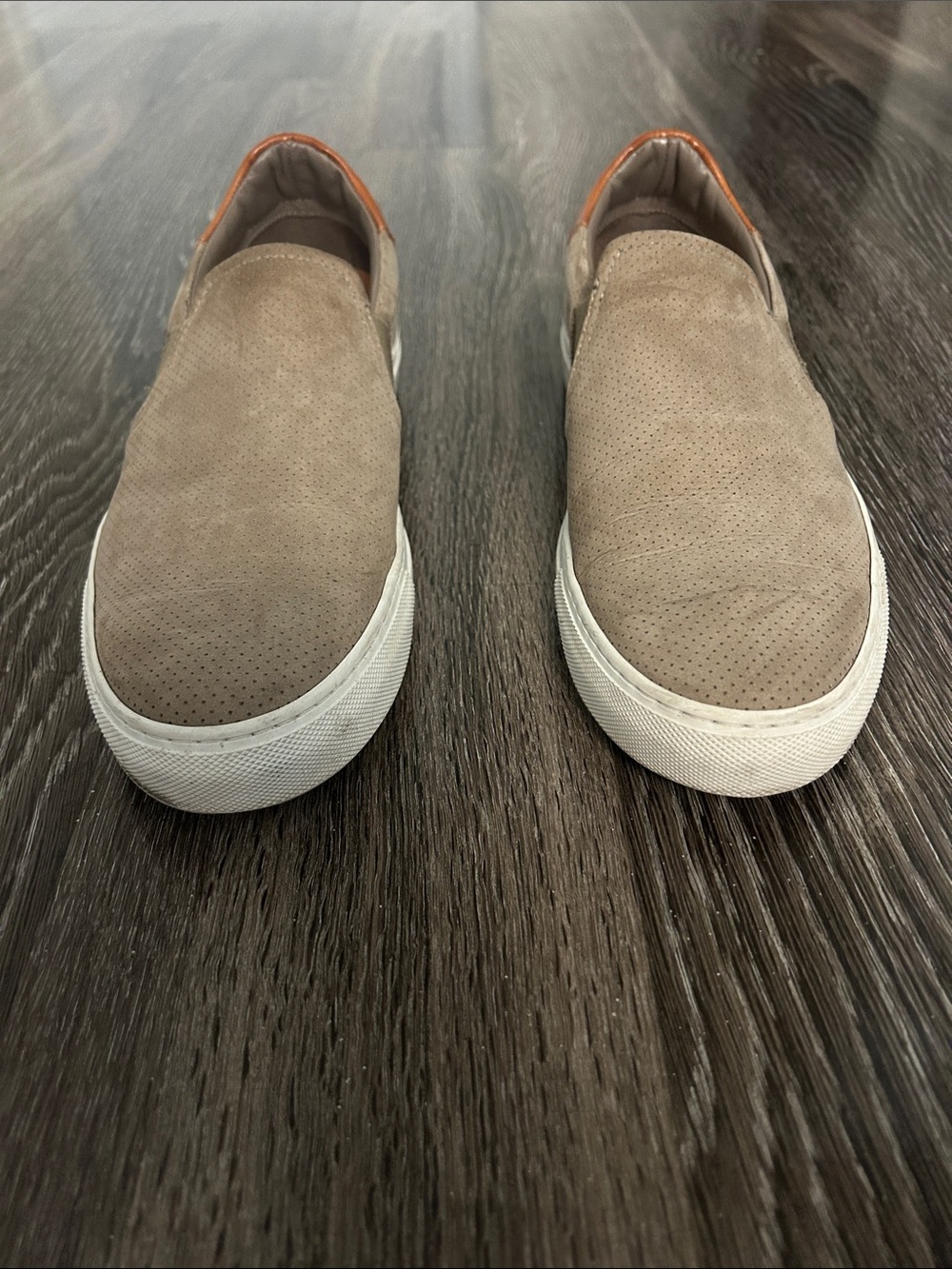 Good Man Brand Men’s Perforated Suede Slip-on Sneakers - Picture 2 of 8